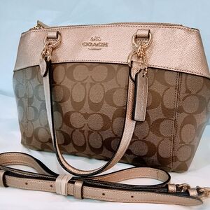 COACH Mini Brooke Carryall Satchel in Signature Canvas, F39521